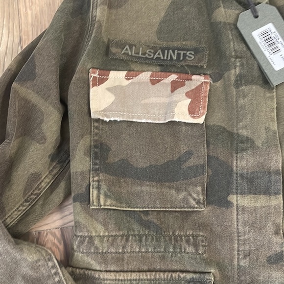ALL SAINTS jacket not worn size small finch camo jacket - Picture 6 of 13